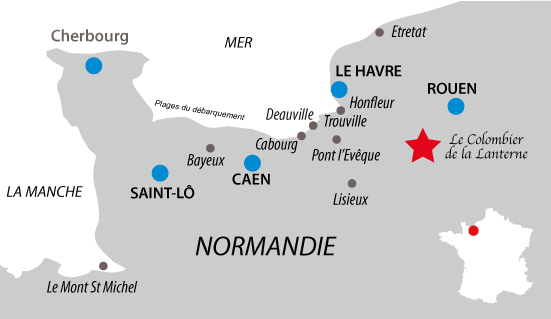 Carte de la Normandie